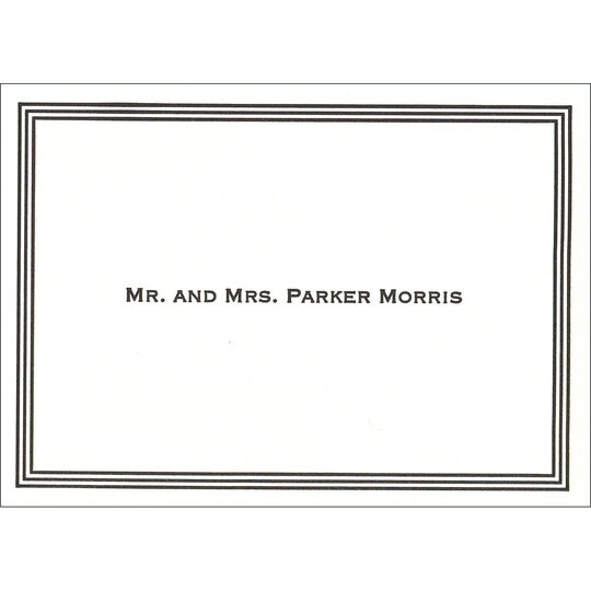 Grand Border Petite Folded Note Cards - Letterpress
